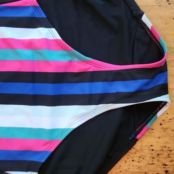 SWIM BY CACIQUE Striped Swimsuit Bottom High Rise, Size 20 - Picture 3 of 6